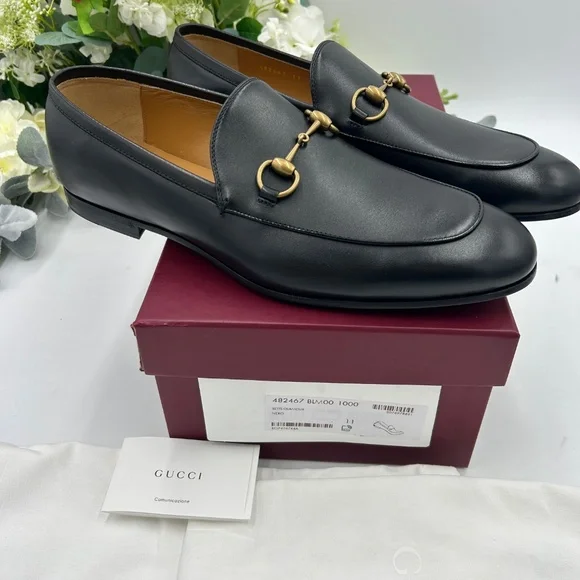 ******Men’s Gucci JORDAAN leather horse bit loafers size 11 fits 12 US - Picture 13 of 14